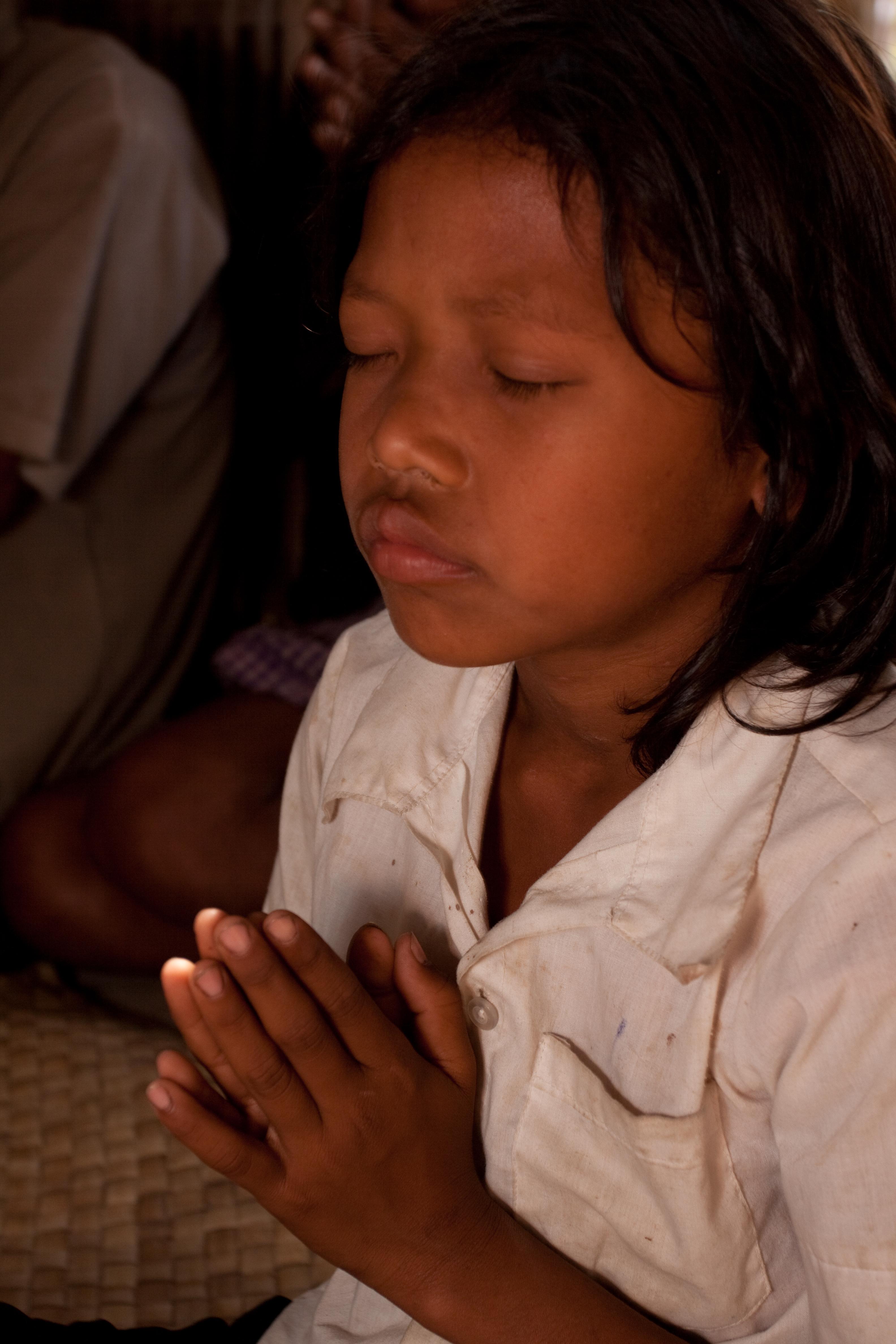 Praying in Cambodia