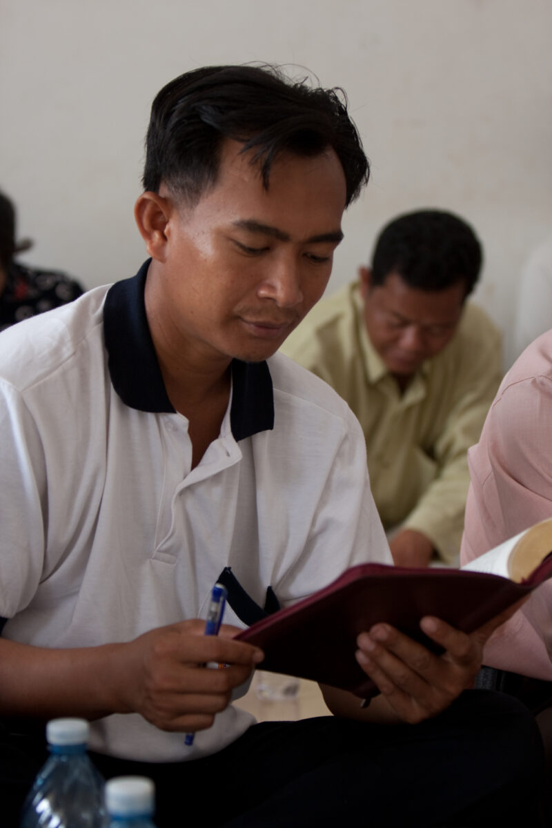 Bible Study in Cambodia — Seventh-day Adventist Christians in the Buddhist country of Cambodia, worship God in their simple church — Cambodia, People, Christ...
