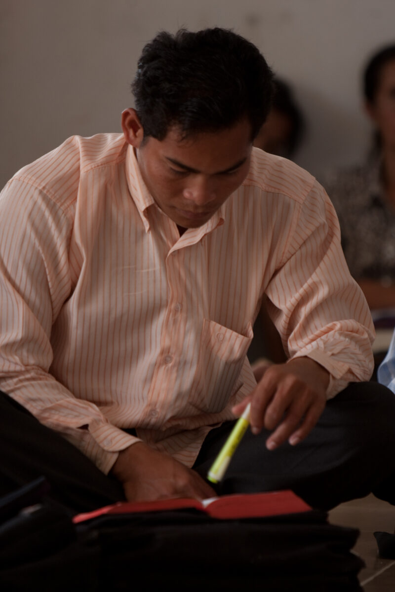 Bible Study in Cambodia — Seventh-day Adventist Christians in the Buddhist country of Cambodia, worship God in their simple church — Cambodia, People, Christ...