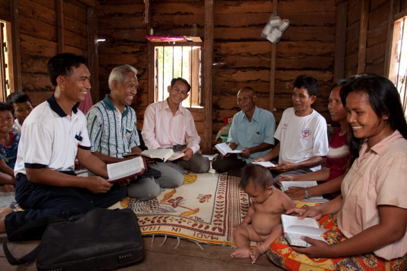 Bible Study in Cambodia — Seventh-day Adventist Christians in the Buddhist country of Cambodia, worship God in their simple church — Cambodia, People, Christ...