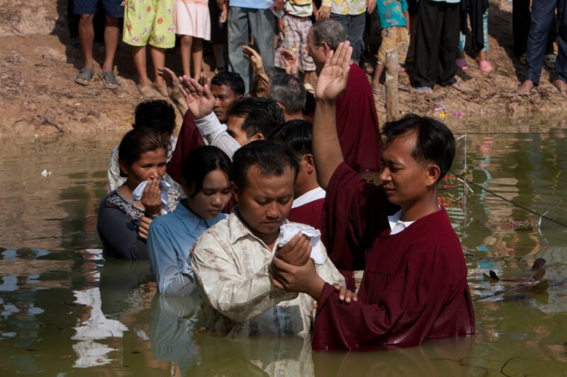 Christian Baptism in Cambodia — People accept Christ and become Seventh-day Adventist Christians in the Buddhist Country of Cambodia — Cambodia, christian, b...