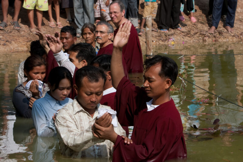 Christian Baptism in Cambodia — People accept Christ and become Seventh-day Adventist Christians in the Buddhist Country of Cambodia — Cambodia, christian, b...