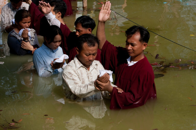 Christian Baptism in Cambodia — People accept Christ and become Seventh-day Adventist Christians in the Buddhist Country of Cambodia — Cambodia, christian, b...