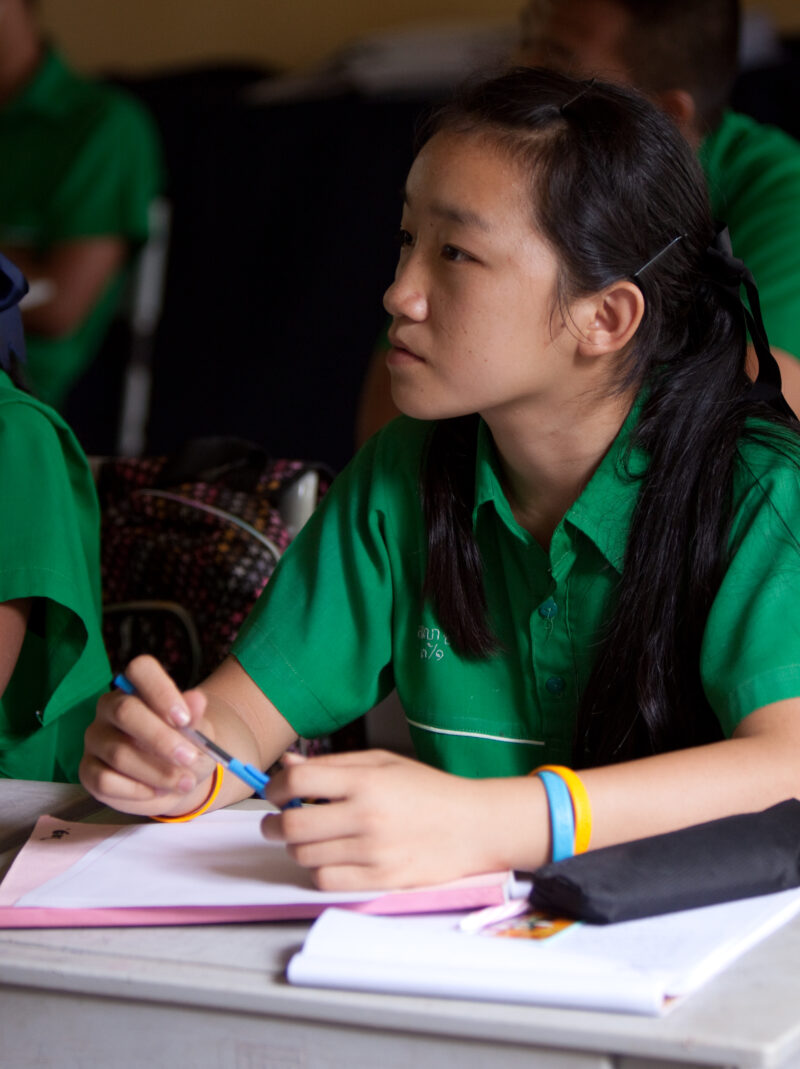 Girls at School in Thailand — Young girls getting an education in Thailand, with the help of scholarships from ADRA — Thailand, School, education, learning, ...
