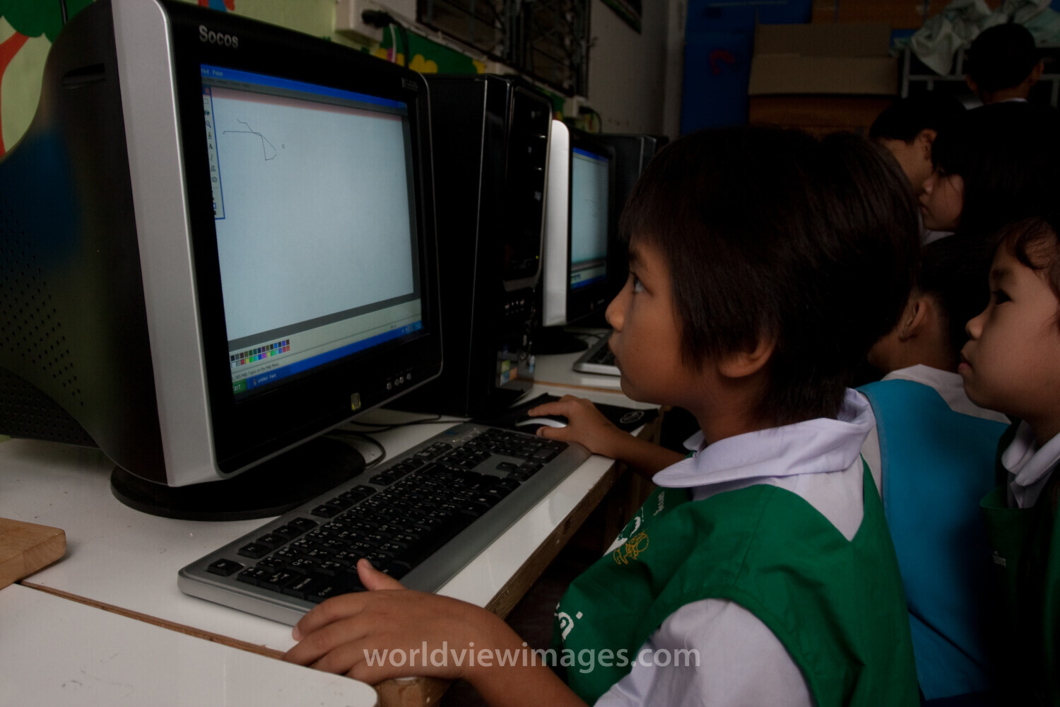 Girls at School in Thailand