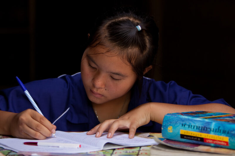 Girls in School in Thailand — Young girls getting an education in Thailand, with the help of scholarships from ADRA — Thailand, School, education, learning, ...