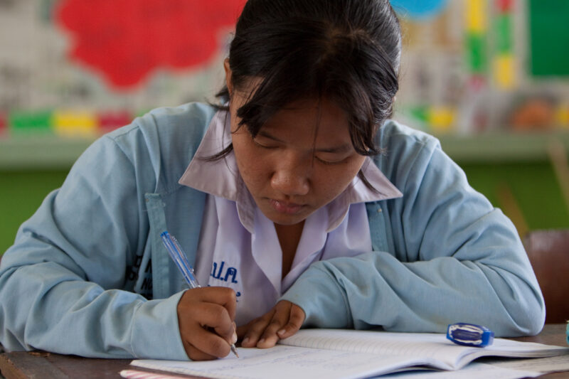 Girls in School in Thailand — Young girls getting an education in Thailand, with the help of scholarships from ADRA — Thailand, School, education, learning, ...