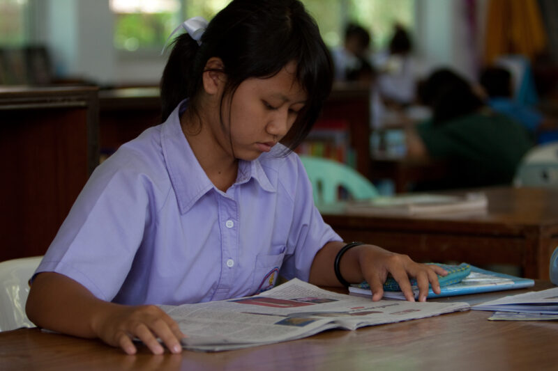 Girls in School in Thailand — Young girls getting an education in Thailand, with the help of scholarships from ADRA — Thailand, School, education, learning, ...
