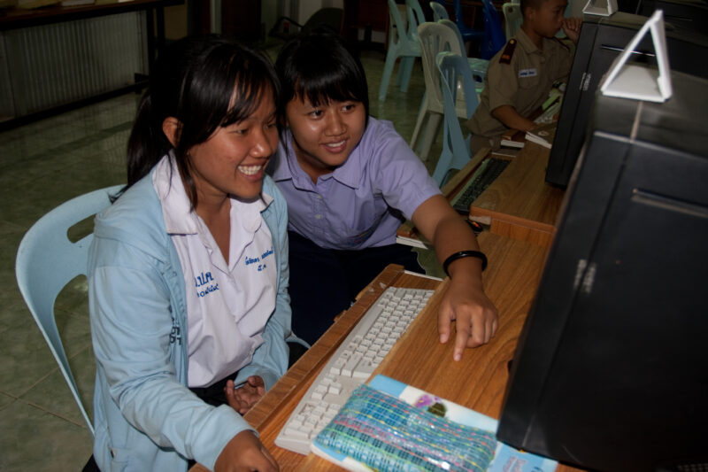 Girls in School in Thailand — Young girls getting an education in Thailand, with the help of scholarships from ADRA — Thailand, School, education, learning, ...