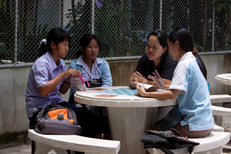 Girls in School in Thailand — Young girls getting an education in Thailand, with the help of scholarships from ADRA — Thailand, School, education, learning, ...