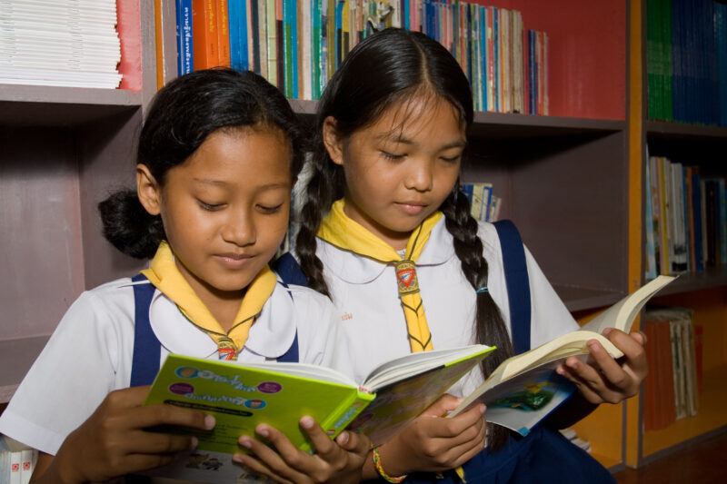 Reading in School inThailand — Young students in the country of Thailand — Thailand, students, children, child, education