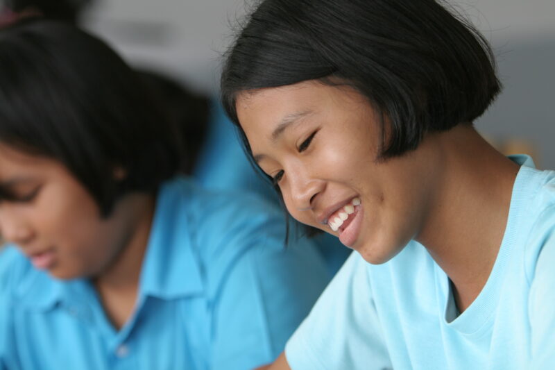 Girl in School in Thailand — Young students in the country of Thailand — Thailand, students, children, child, education