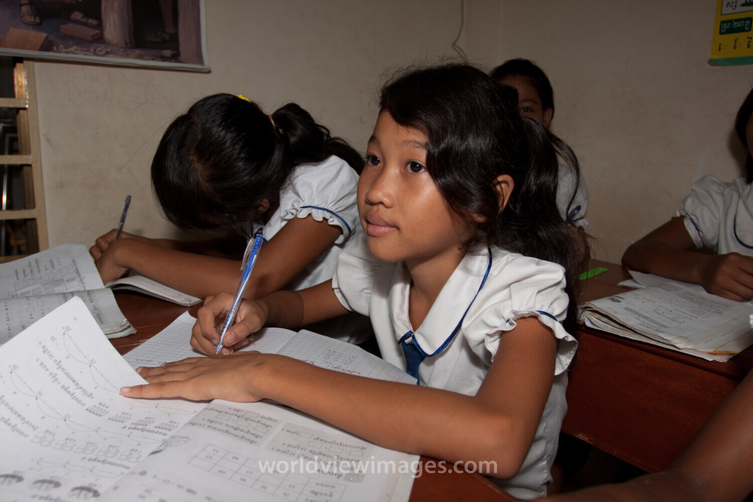 Students in School in Cambodia