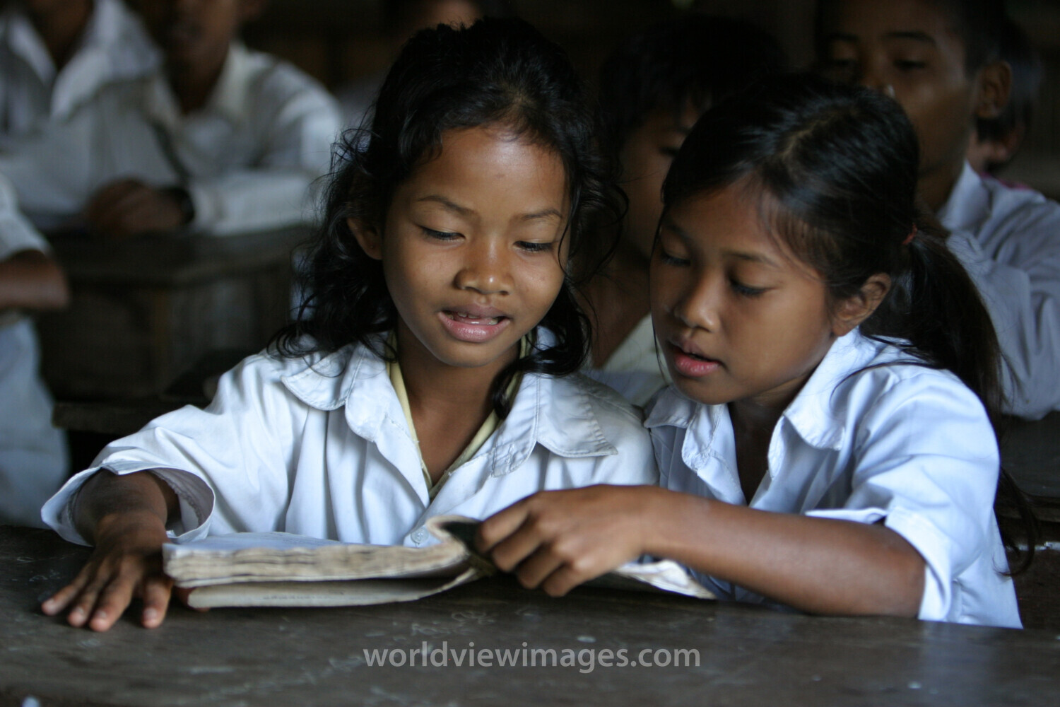 Students in Cambodia at School