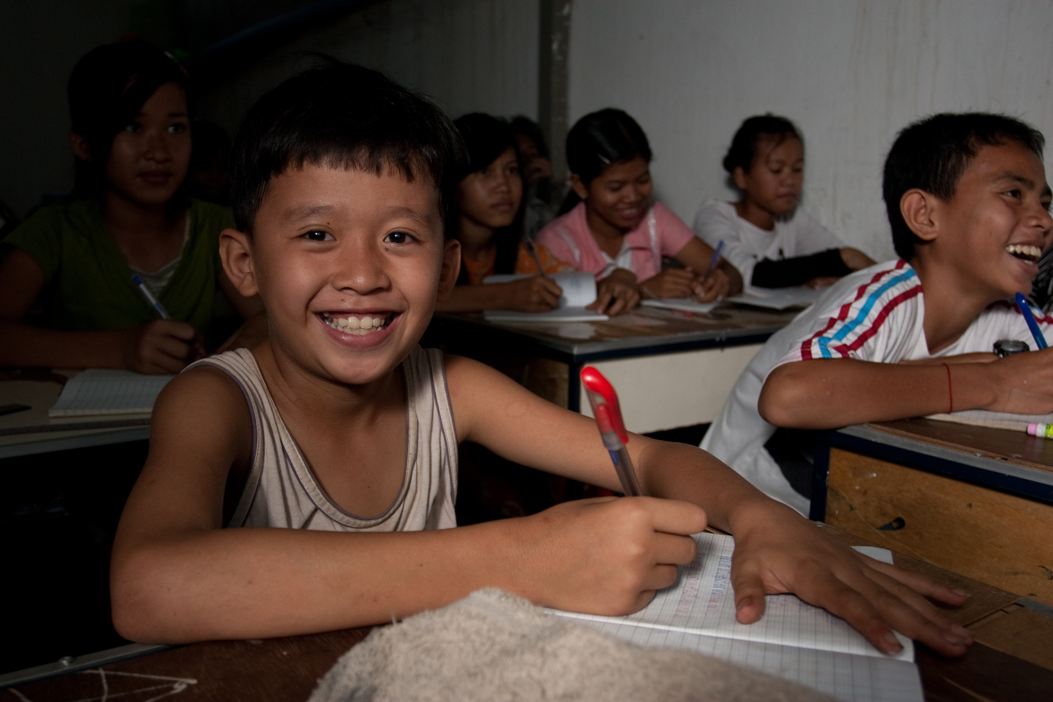 Refugee Students at School in Cambodia