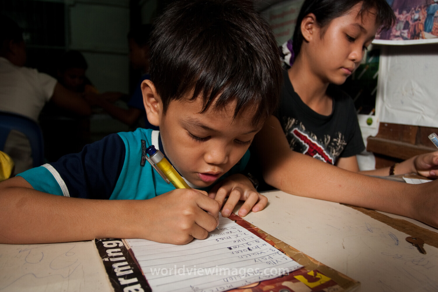 Refugee Students at School in Cambodia