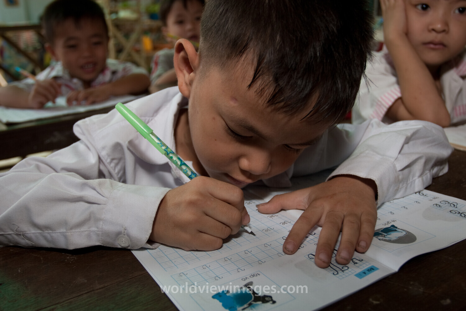 Refugee Students at School in Cambodia