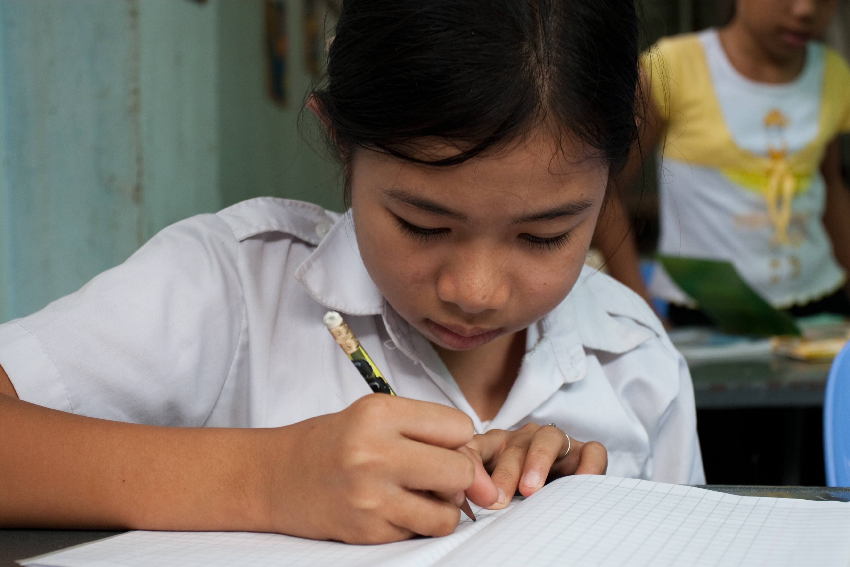 Refugee Students at School in Cambodia