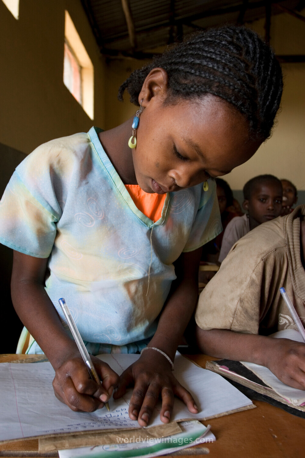 Girl in School in Ethiopia