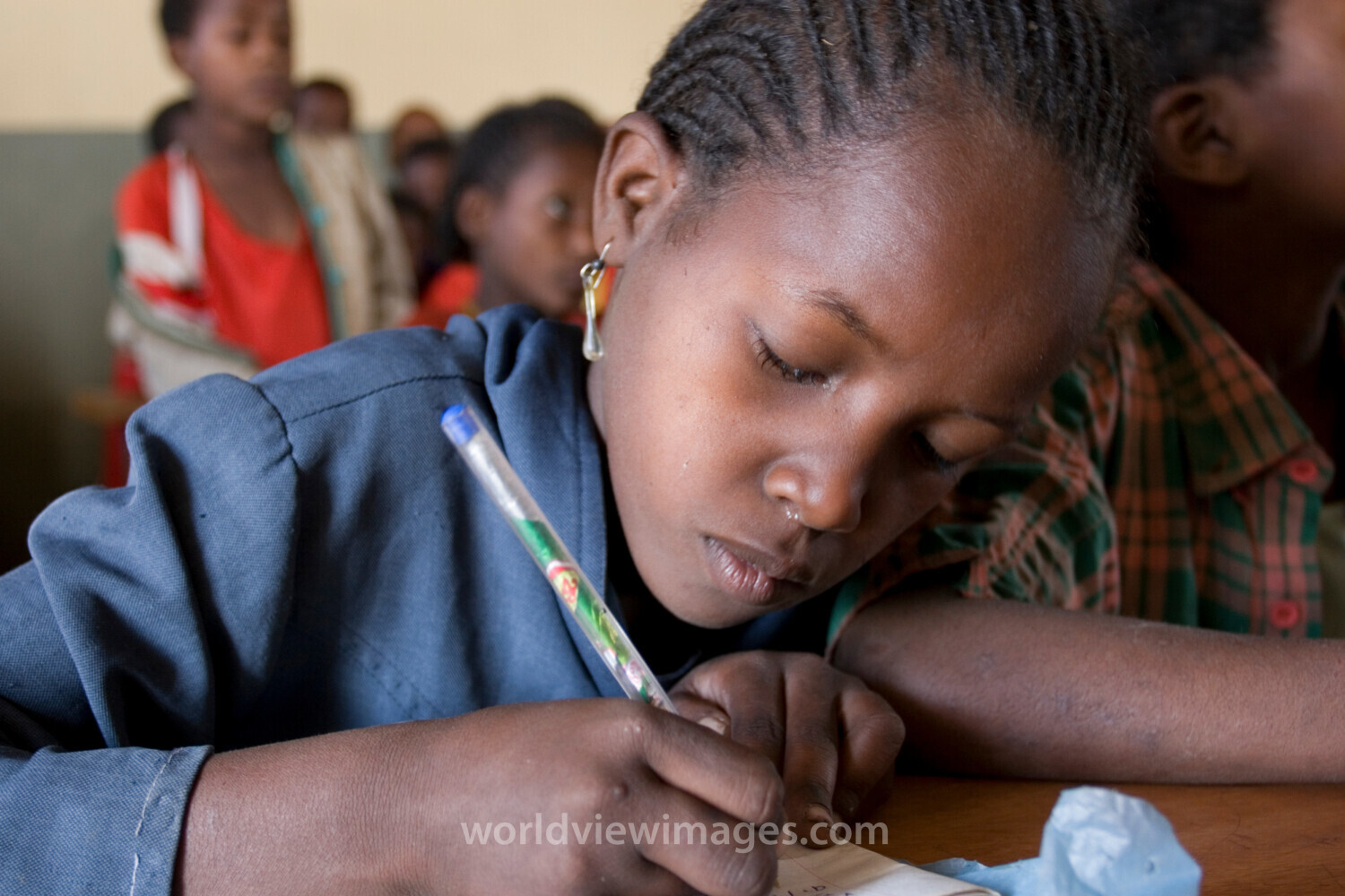 Girl in School in Ethiopia