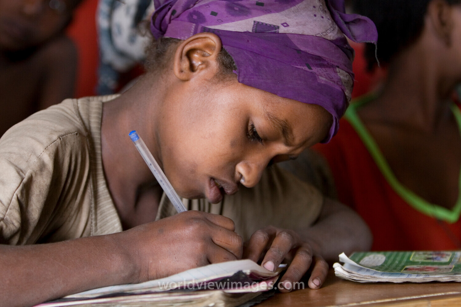 Girl in School in Ethiopia