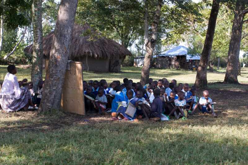 Outdoor Classroom in Kenya — Outdoor classroom under a tree in Kenya — Development, Kenya, Poverty, school, outdoor