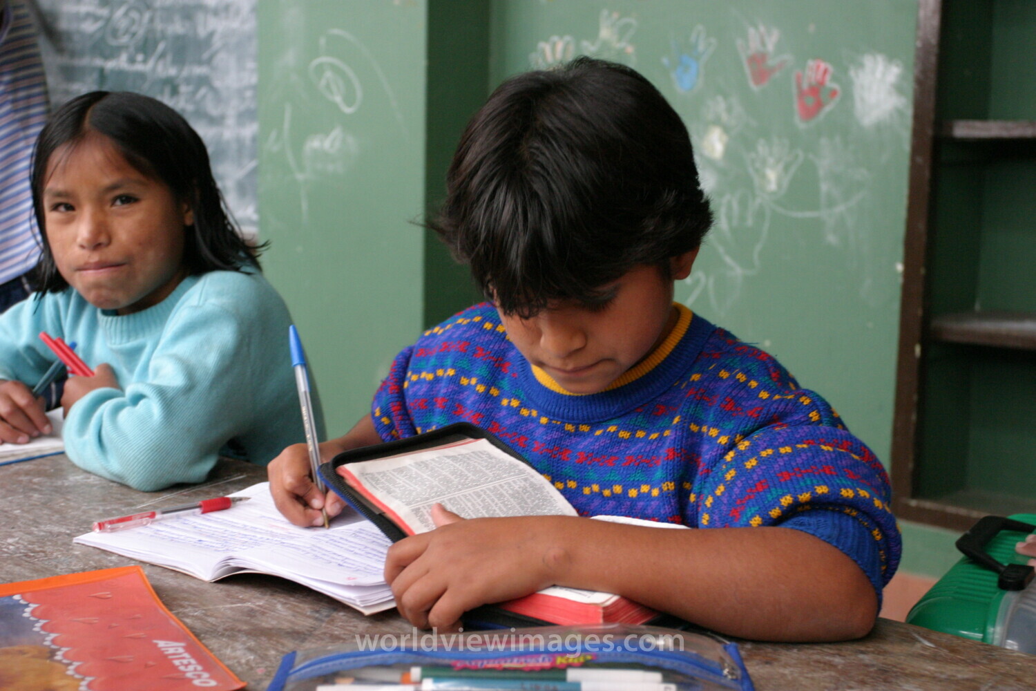 Students in Peru
