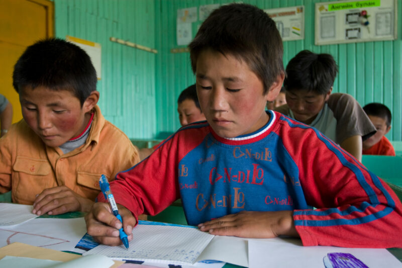 Summer School in Mongolia — Children of nomadic herders in Mongolia make up for education that they have missed, in a special summer school program conducted...