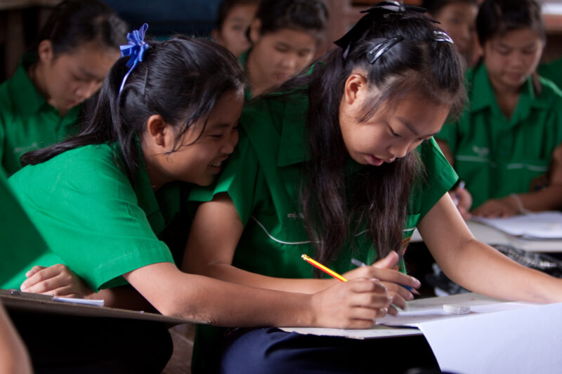 Girls at School in Thailand — Young girls getting an education in Thailand, with the help of scholarships from ADRA — Thailand, School, education, learning, ...