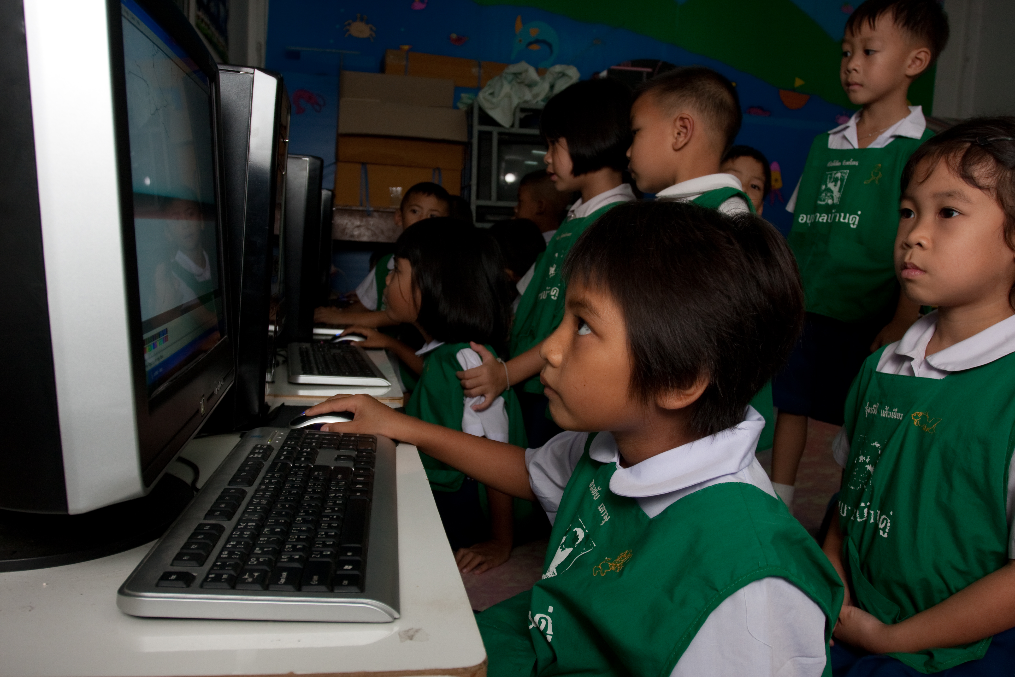 Girls at School in Thailand