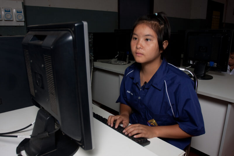 Girls in School in Thailand — Young girls getting an education in Thailand, with the help of scholarships from ADRA — Thailand, School, education, learning, ...