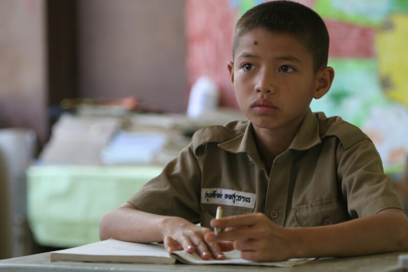 Boy in School in Thailand — Young students in the country of Thailand — Thailand, students, children, child, education