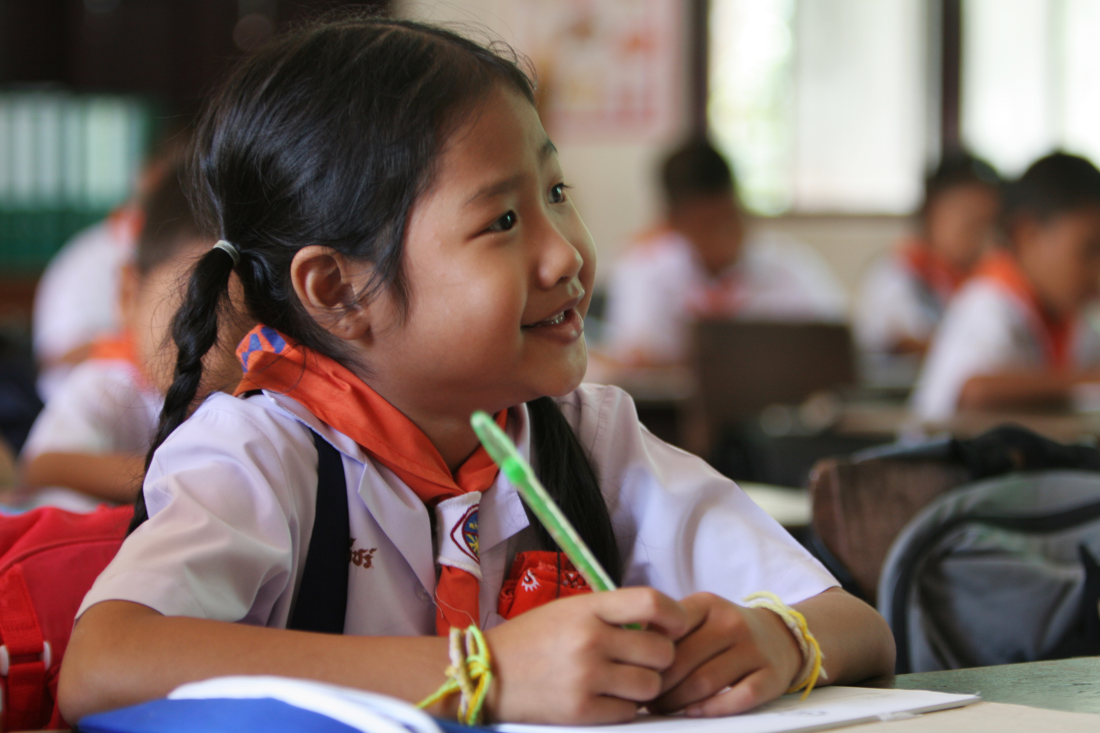 Girl in School in Thailand