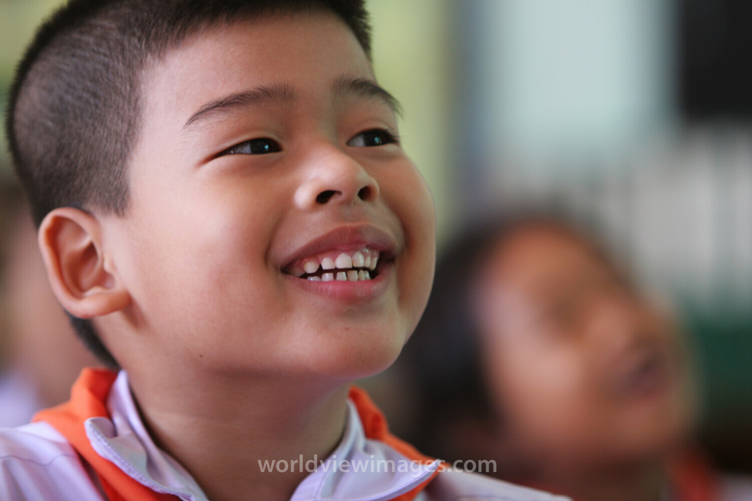 Boy in School in Thailand