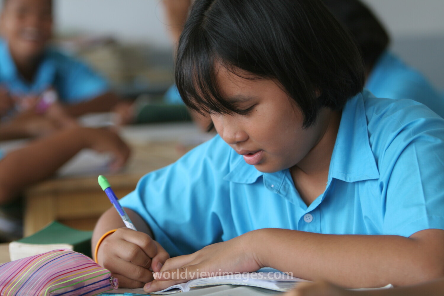 Girl in School in Thailand