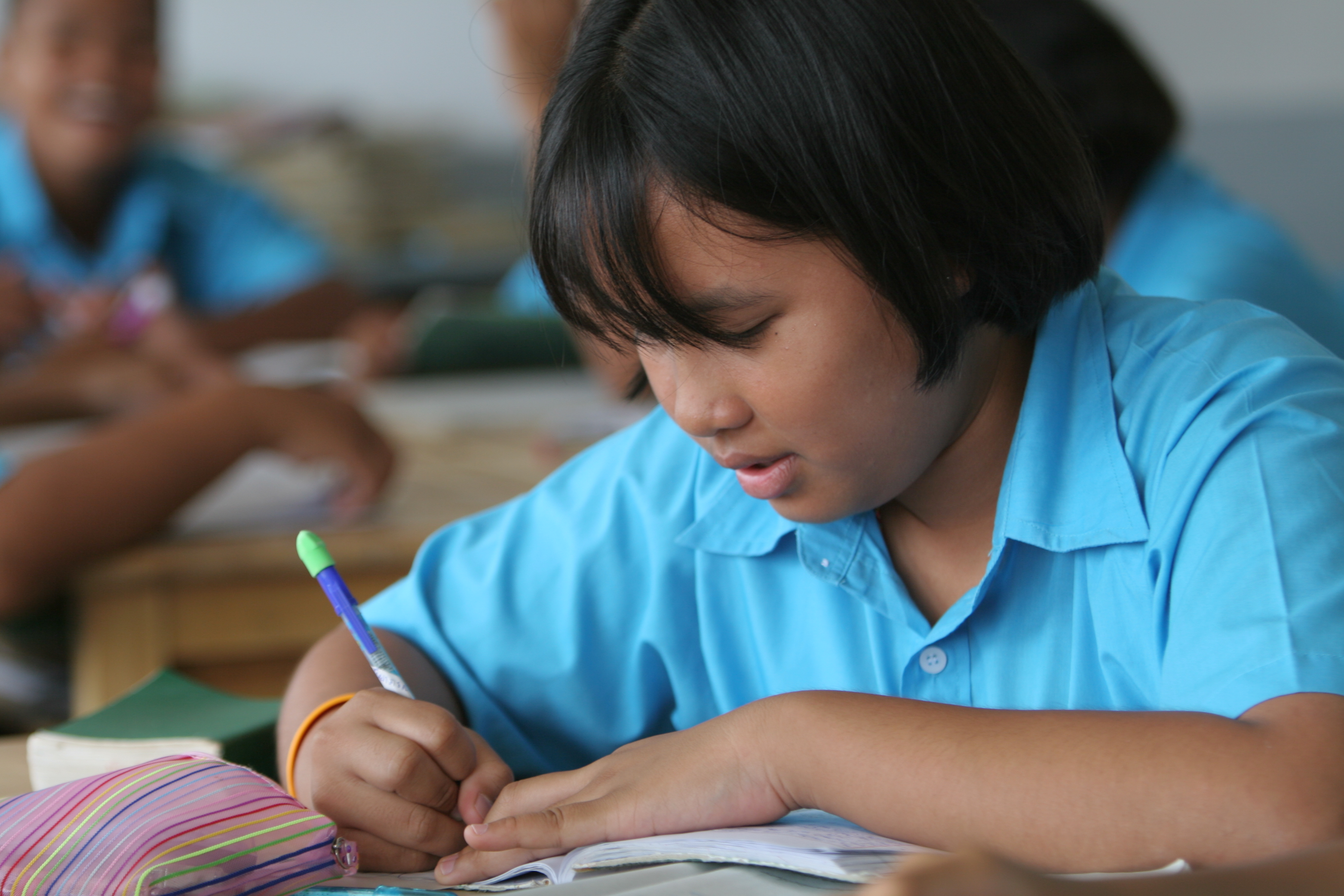 Girl in School in Thailand