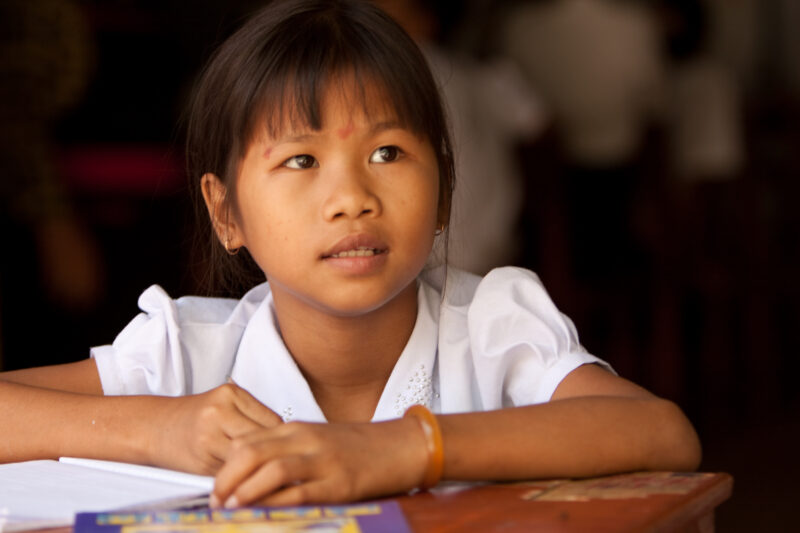 Students in School in Cambodia — Stock Images of young students at a school in Phnom Penh, Cambodia — Cambodia, School, schools, education, learning