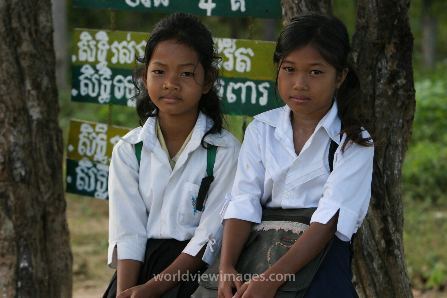 Students in Cambodia at School