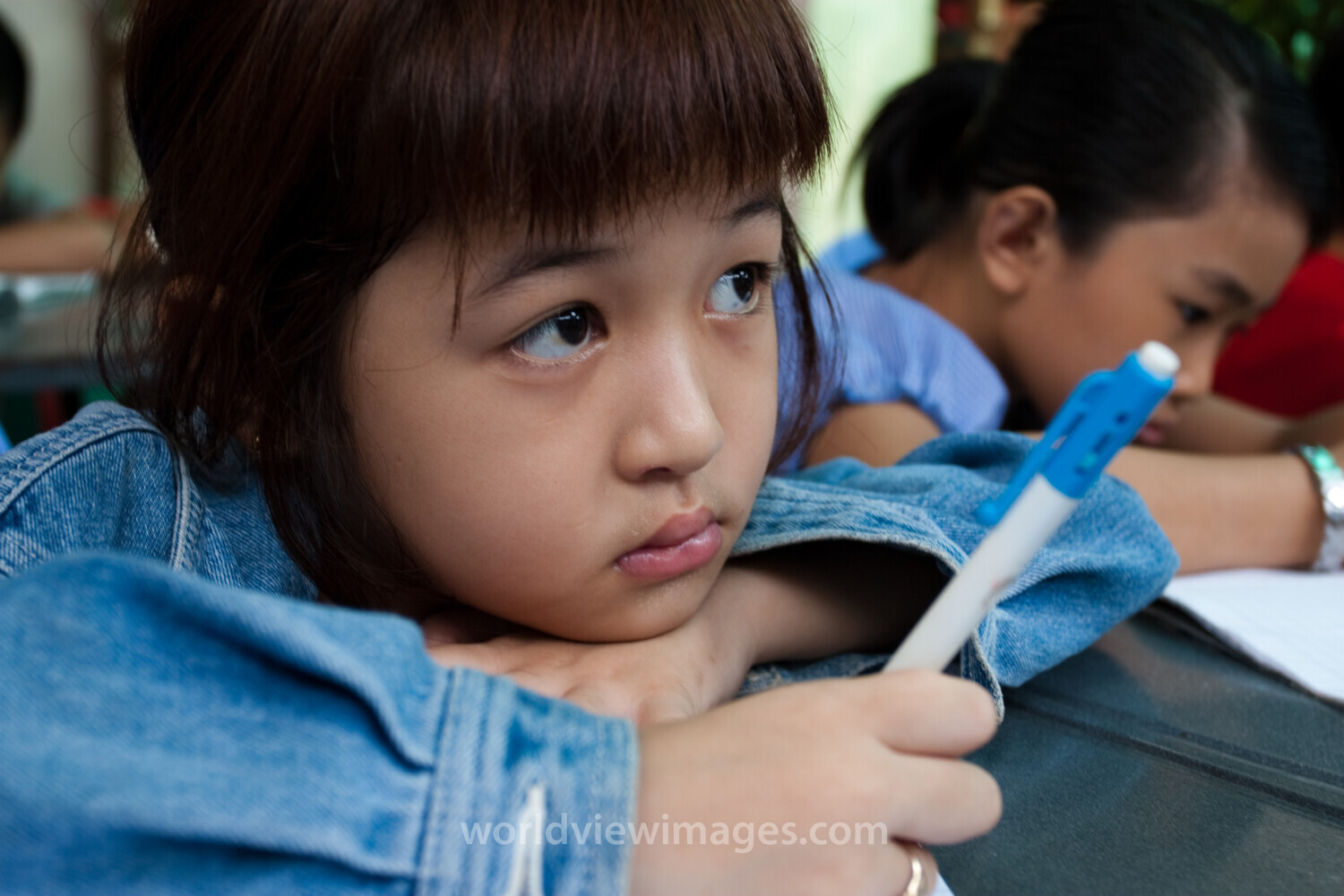 Refugee Students at School in Cambodia