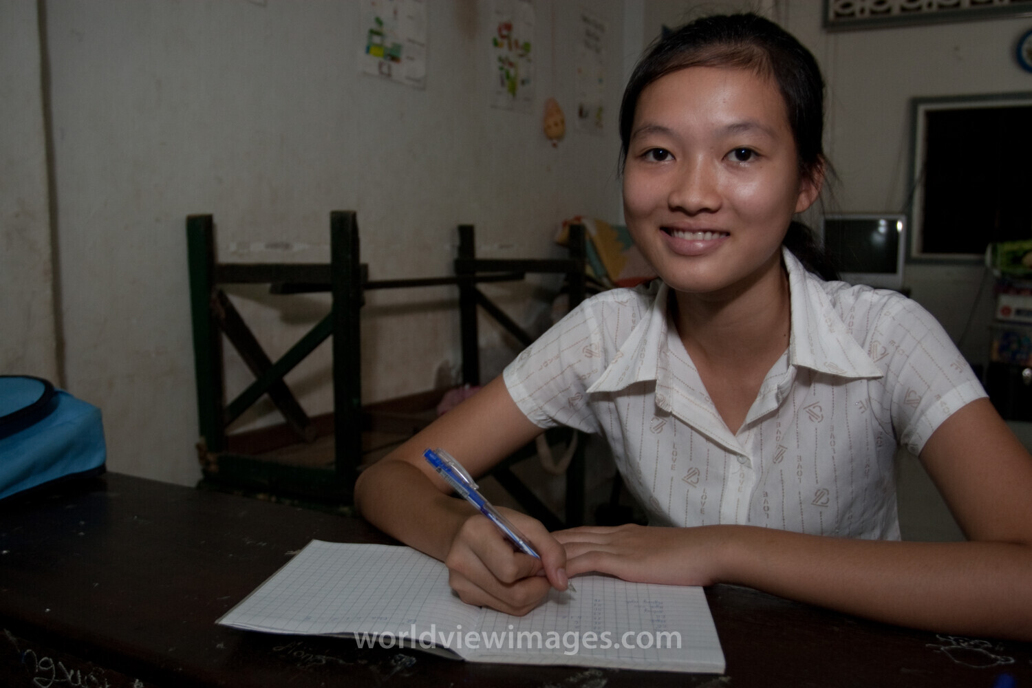 Refugee Students at School in Cambodia