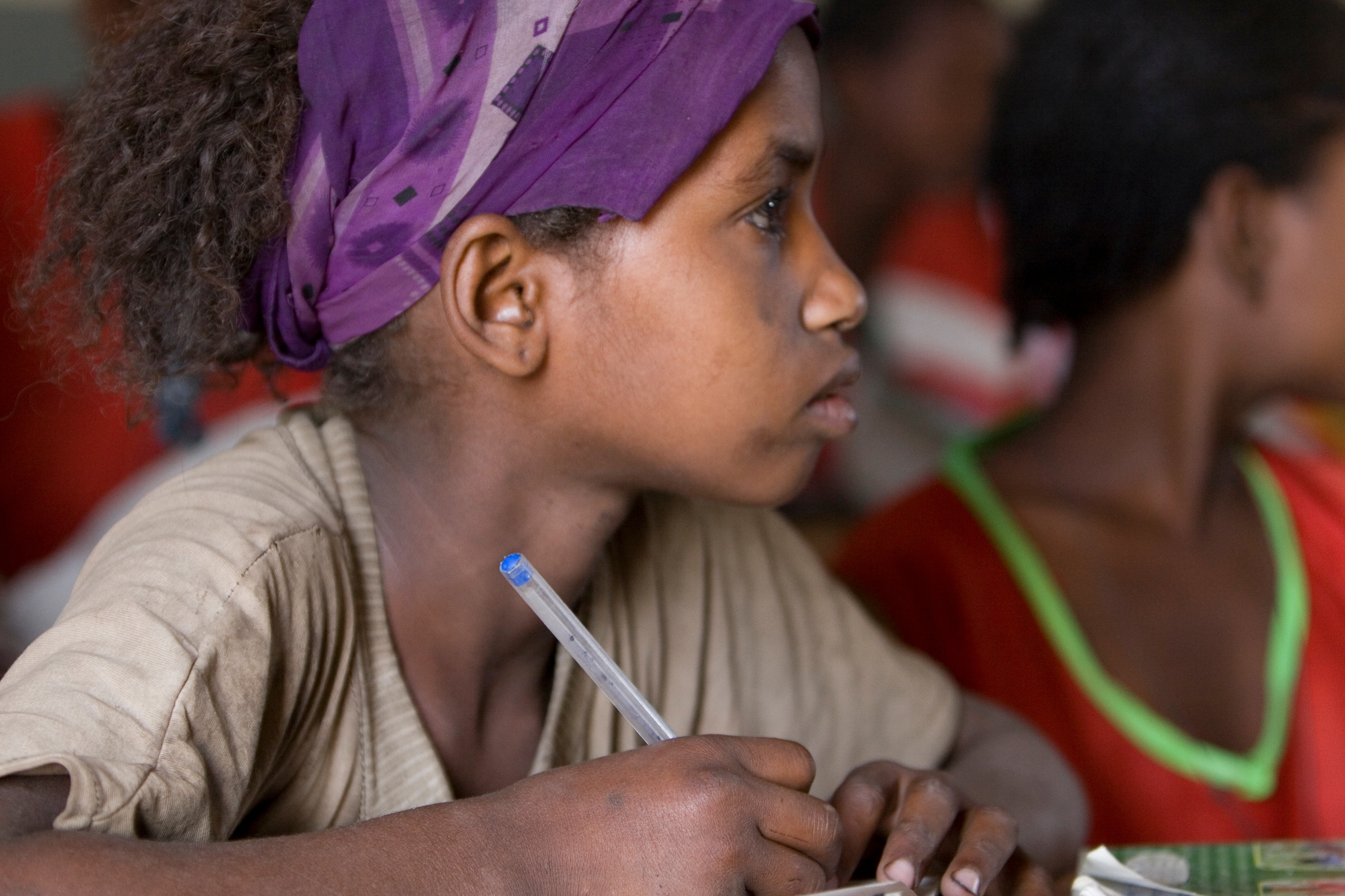 Girl in School in Ethiopia
