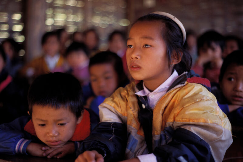 Karen Refugee School in Thailand — Students attend a bamboo school in a refugee camp for Karen, fleeing violence from Burmese military. — Thailand, Burma, My...