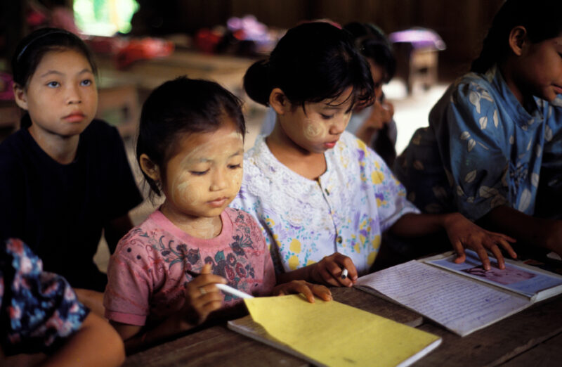 Karen Refugee School in Thailand — Students attend a bamboo school in a refugee camp for Karen, fleeing violence from Burmese military. — Thailand, Burma, My...