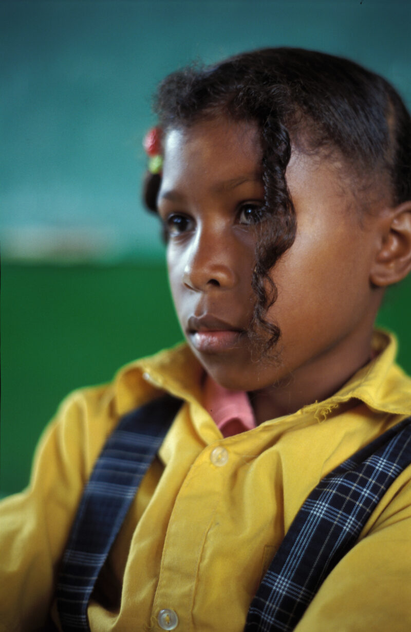 Girl in School in the Dominican Republic — International Childrens's Care in the Dominican Republic runs a christian school for the orphans they host. — Domi...