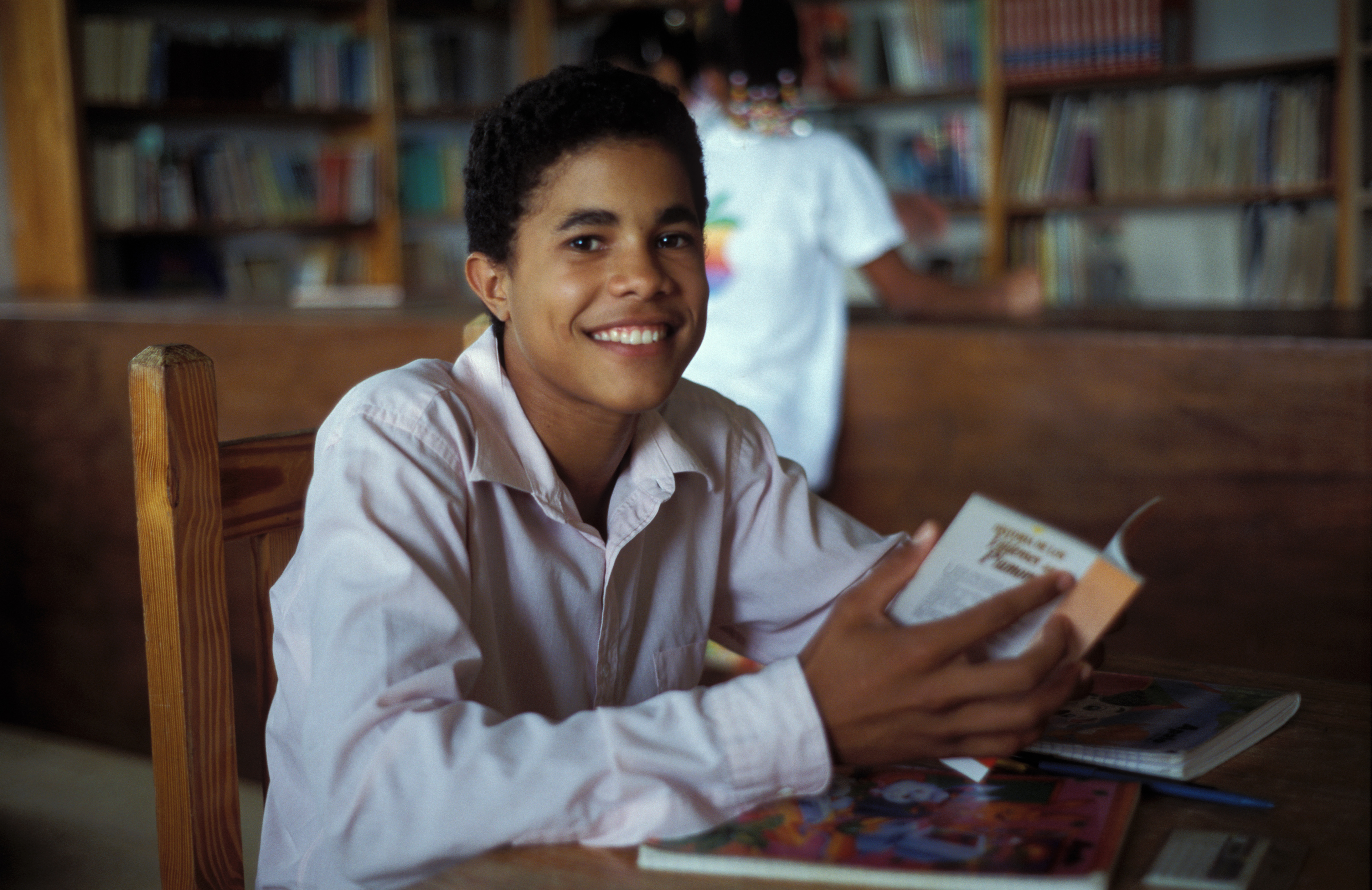 Boy in School in Dominican Republic