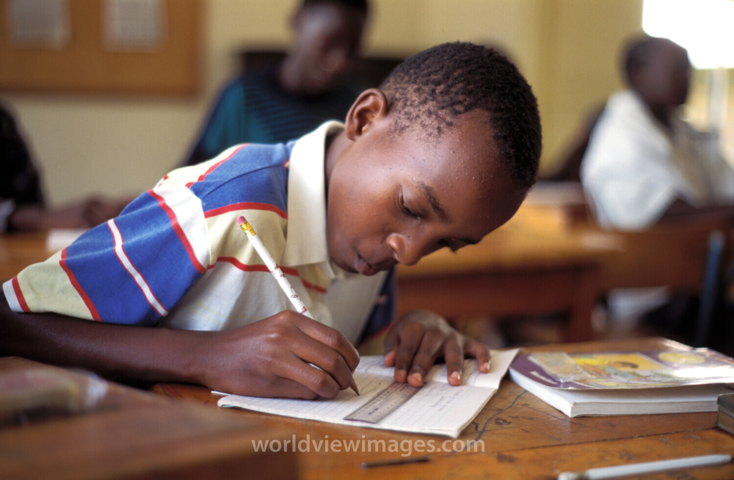 Boy in School in Kenya