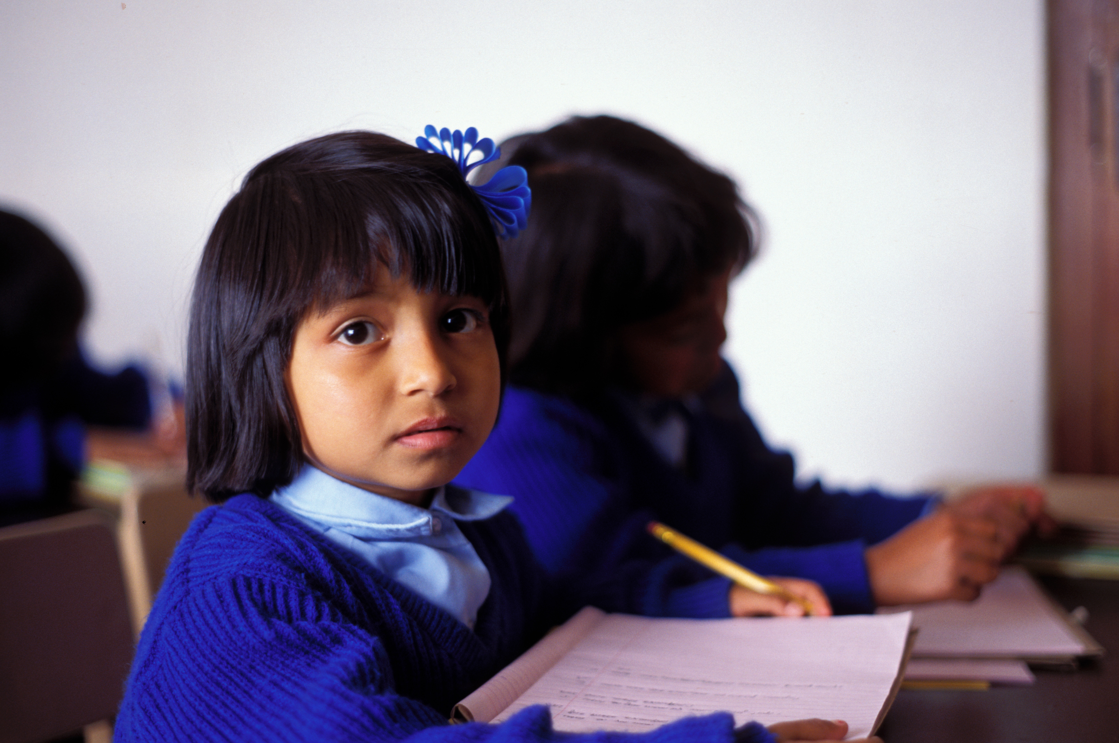 Girl in School in Nepal