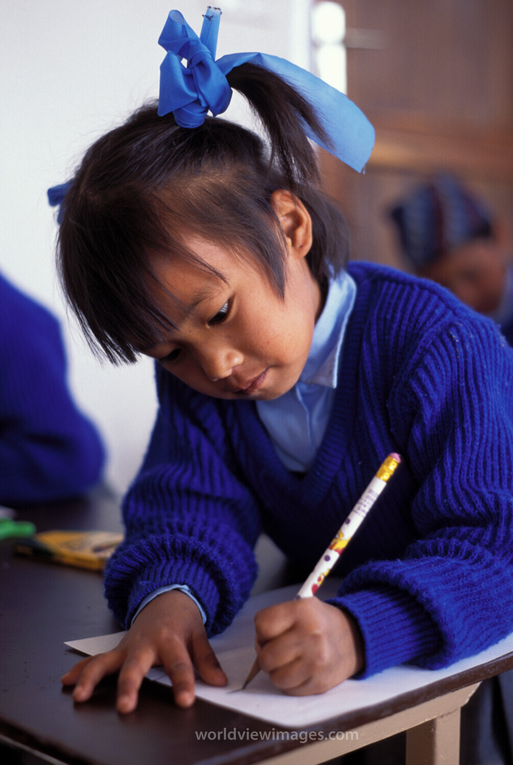Girl in School in Nepal