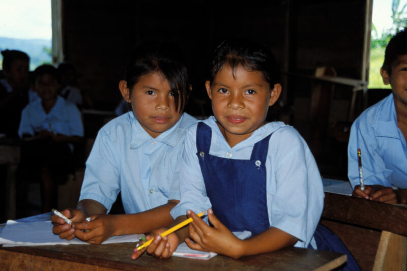 Student in School in Guyana — Amerindian students in their school in remote Guyana — Guyana, school, schools, education, children