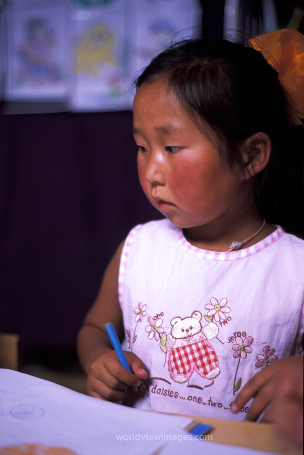 Kindergarten Girl in Mongolia